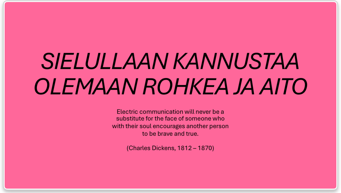 Inhimillinen ihmisjohtajuus on ennen kaikkea ajan ja tilan antamista johdettaville